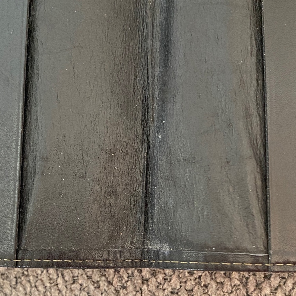 Fendi Tan and Black Logo checkbook holder - Picture 5 of 13